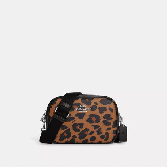 Coach Jamie Camera Bag With Signature Canvas And Leopard Print - OS - Picture 1 of 5